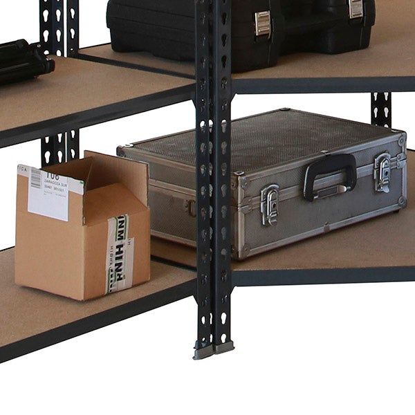 Mega Deal 1x Eckregal + 2x Schwerlastregal MULI | HxBxT 180x180x40cm | Fachlast 200kg | Anthrazit
