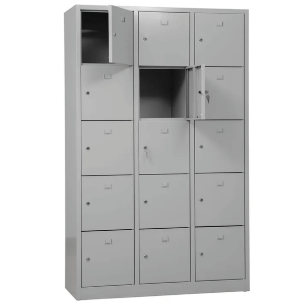 PROREGAL Schließfachschrank Falcon Large HxBxT 190 x 119 x 45 cm Zylinderschloss Grau