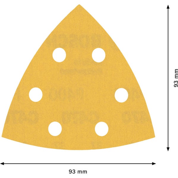 Bosch 5x Expert C470 Schleifpapier für Deltaschleifer 93 mm G 400 - 2608900831