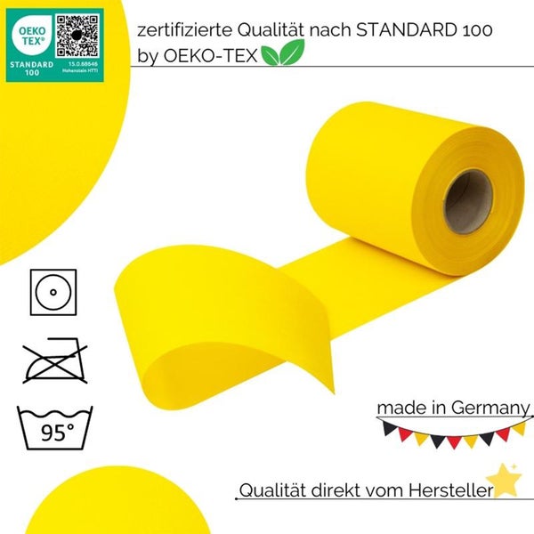 Sensalux Kombi-Set 1 Tischdeckenrolle 1m x 25m hellblau + Tischläufer 15cm gelb