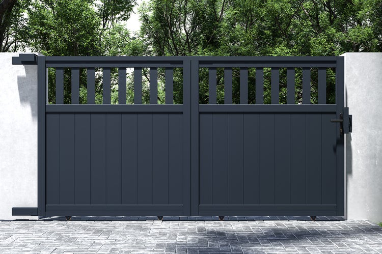 Schiebetor aus Aluminium 3m SANTIS 300C160 Grau