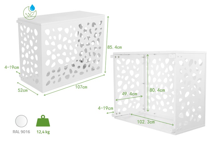 Abdeckung für Klimaanlage mit Abmessungen