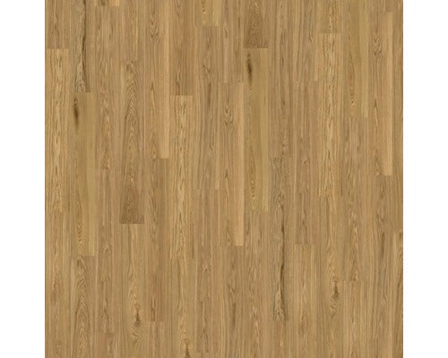 Laminatboden mit Eichenoptik, Maserung und Astlöchern.