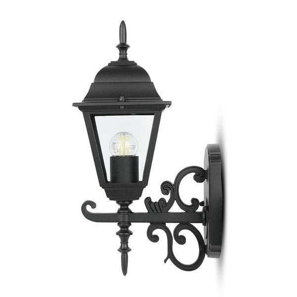 V-TAC VT-760-B - E27 Außenbeleuchtung - Wandleuchten - Up - Mattschwarz - IP44