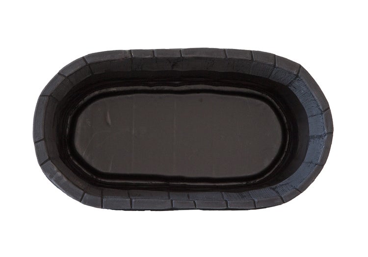 Weinfass Eichenfass Oval Kunststoff Gartenteich Teich Fass Nachbildung Länge 58 cm Breite 31 cm Höhe 24 cm