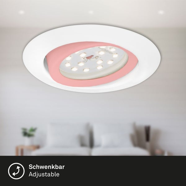 3er Set LED Einbauleuchte, Ø 8,2 cm, 3,5 W, Weiß, Briloner Leuchten