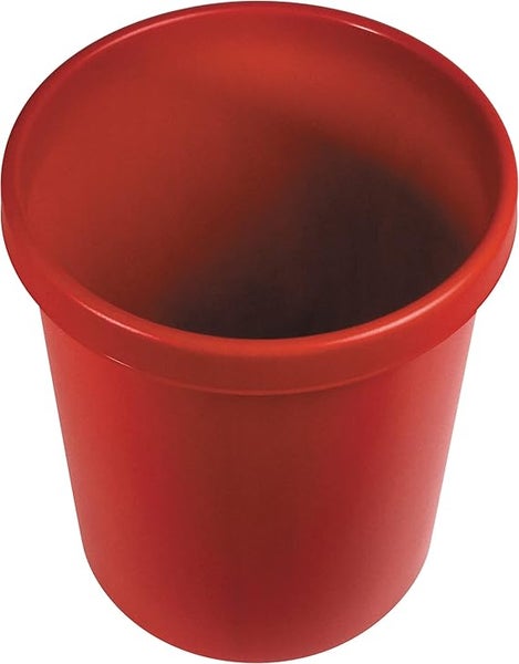 PROREGAL Klassischer Papierkorb Mit Großem Einwurf 45 Liter HxBxT 48 x 40 x 40 cm Kunststoff Rot