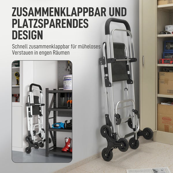 Zusammenklappbare und platzsparende Trittleiter für müheloses Verstauen