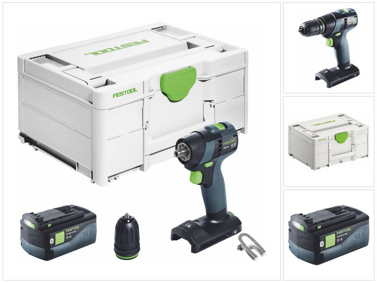 Festool TXS 18-Basic Akku Bohrschrauber 18 V 40 Nm Brushless + 1x Akku 5,0 Ah + Systainer - ohne Ladegerät