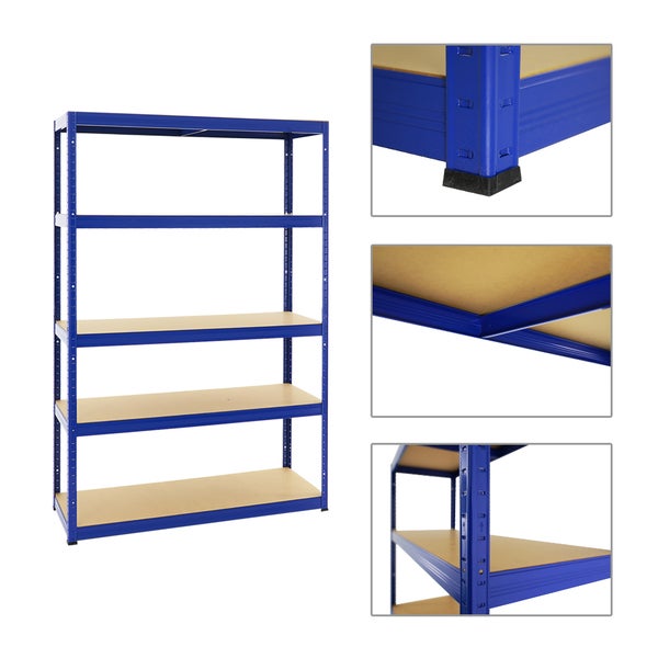PROREGAL Mega Deal 2x Schwerlastregal Big Elephant S HxBxT 180 x 120 x 45 cm Fachlast 250 kg Blau