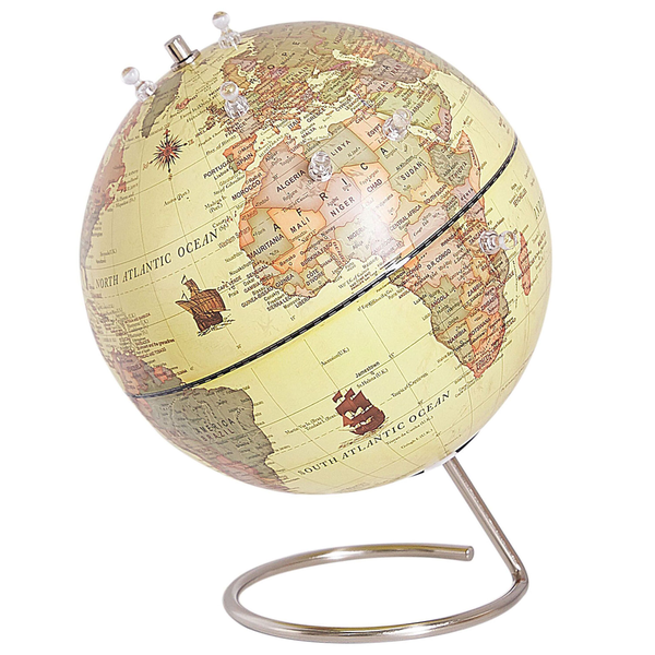 Globus mit Abmessungen