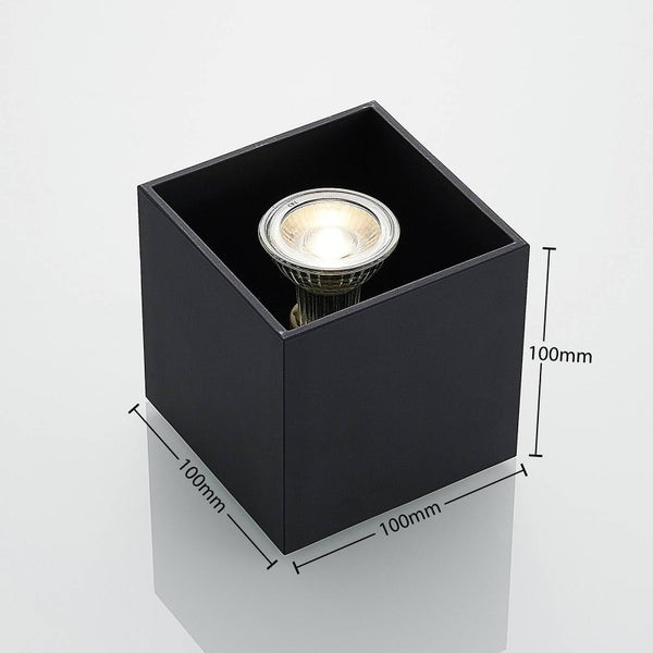 Lindby Deckenlampe Parvin (Modern) in Schwarz aus Aluminium (1 flammig, GU10) - Deckenleuchte Lampe Wohnzimmerleuchte