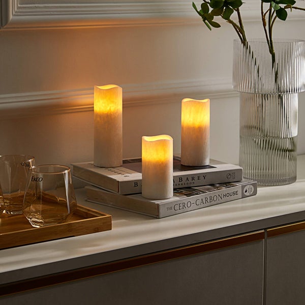 Lindby 3er Set LED Lichterketten Candora dimmbar mit Leselampe (Modern) in Weiß (3 flammig, ) - für Innen Wohnzimmerleuchte