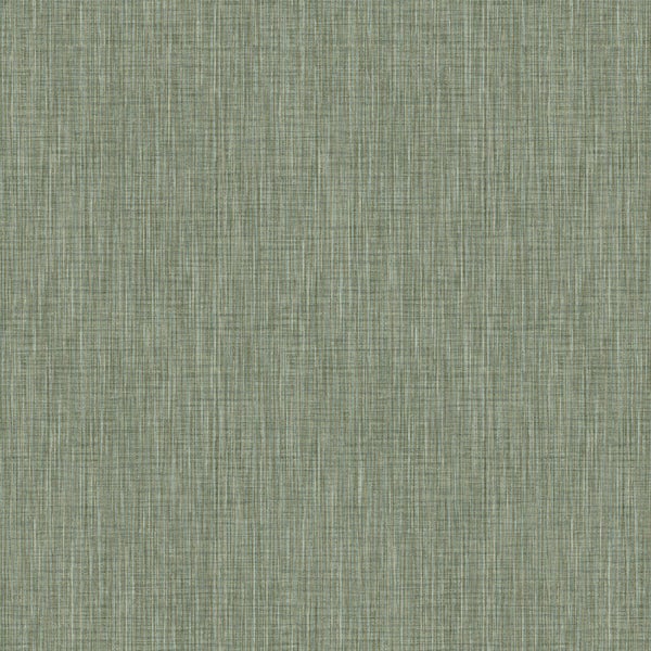 Zambaiti Tapete Leinen-Optik Grün - 106 cm x 10 m - 662471
