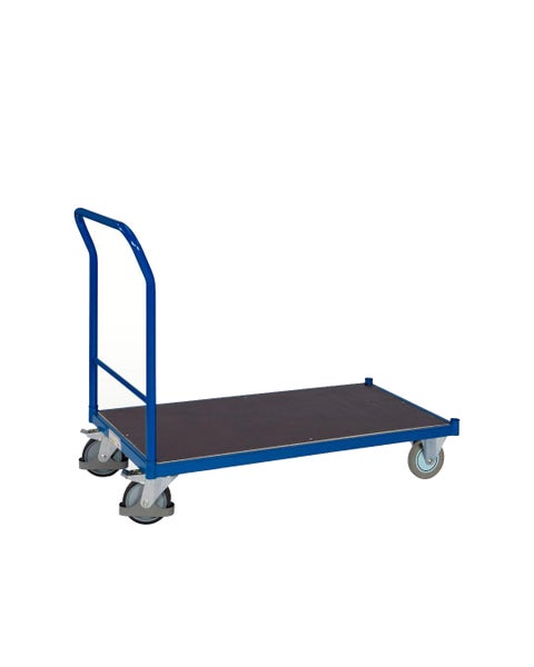 Plattformwagen mit Holzplatte und Stahlrahmen