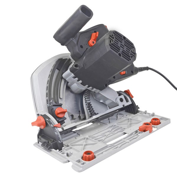 Handkreissäge Matrix TRS 1400-64 | 1400W Tauchsäge mit Führungsschiene & Absaugadapter
