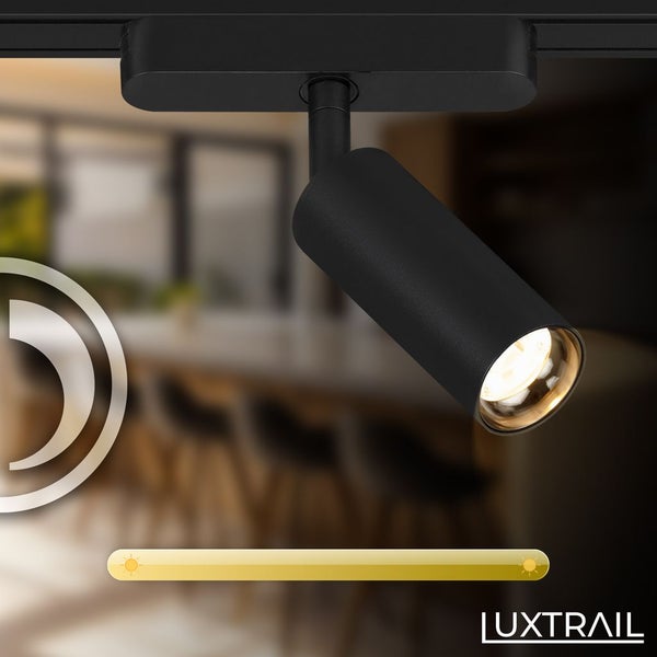 Briloner Luxtrail Schienensystem, Erweiterungsset, 2x LED Spots, Schwenkbar, Erweiterbar, Schwarz, 1 m