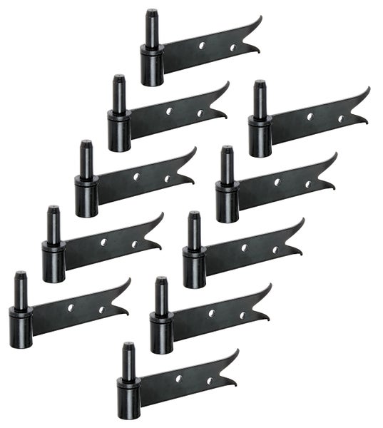 Set aus zehn Ladenbändern mit Kloben für Fensterläden oder Tore