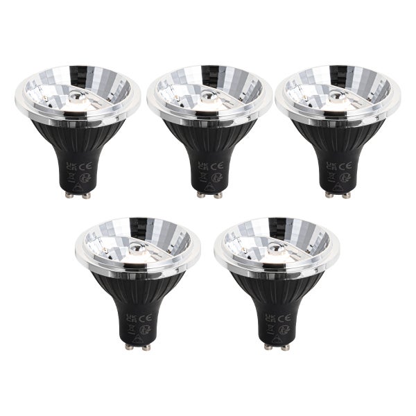 Set mit 5 GU10 Dimmbare LED-Lampe 70mm 6,5W 600LM 3000K