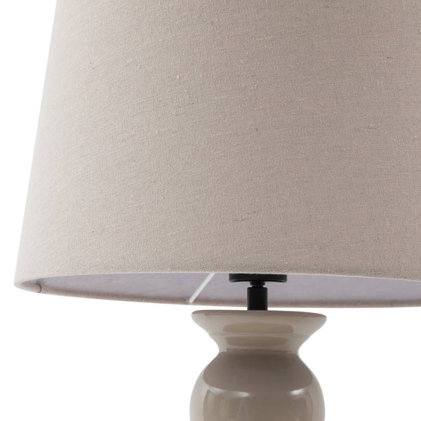 Lucande Stehlampe Lyndorin (Design, Modern) in Creme aus Keramik (1 flammig E27) - Stehleuchte Standleuchte Floor Lamp Wohnzimmerlampe Wohnzimmerleuchte