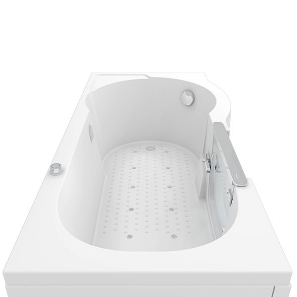 Rechteckige Badewanne mit Duschabtrennung