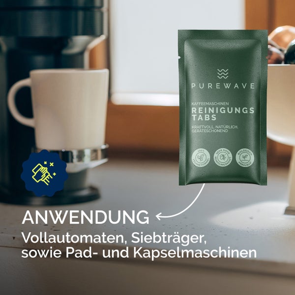 PUREWAVE Kaffeemaschinen Reinigungstabs, 10 stk.