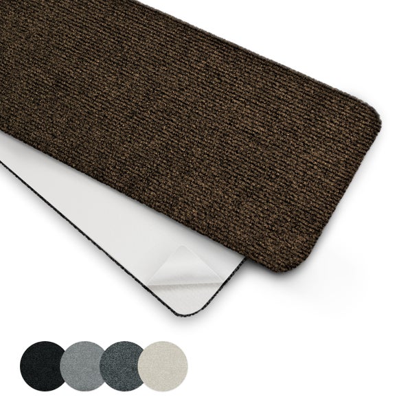 Stufenmatte aus Textil mit Klebestreifen zur Treppensicherung