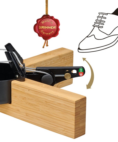 Krinner Logo Made in Germany auf Christbaumständer aus Holz