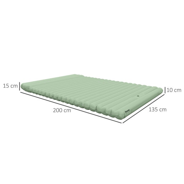 Luftmatratze mit den Maßen 200 cm Länge, 135 cm Breite und 15 cm Höhe