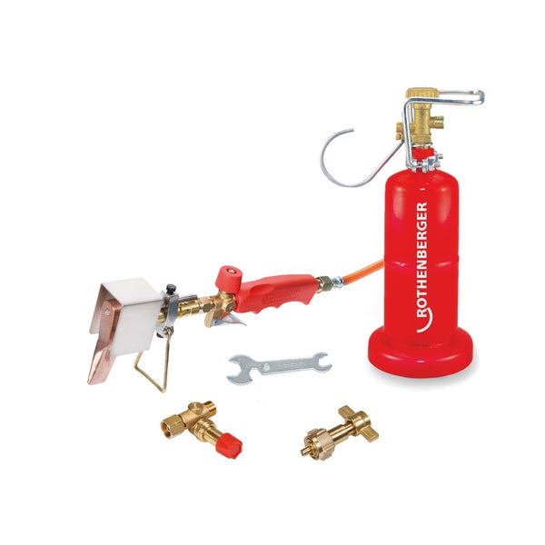 Rothenberger Lötgerät mit Gasflasche und Zubehör