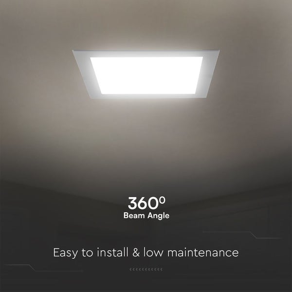 Quadratische LED-Deckenleuchte mit 360-Grad-Abstrahlwinkel zur einfachen Installation und geringem Wartungsaufwand