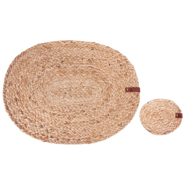 Tischset mit Untersetzern 12-teilig BUSHYLARK Naturfarben Jute