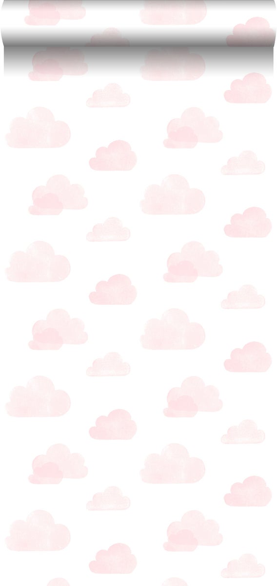 Walls4You Tapete kleine Wolken Hellrosa - 53 cm x 10,05 m - 935302