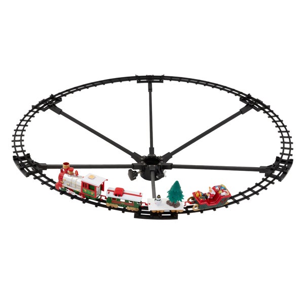 Weihnachtseisenbahn mit Schienenkreis zur Befestigung am Weihnachtsbaum