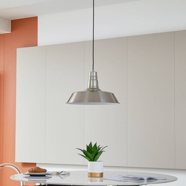 Lindby Pendelleuchte Laylan (Modern) in Alu aus Metall (1 flammig, E27) - Deckenlampe Esstischlampe Hängelampe Hängeleuchte Wohnzimmerleuchte