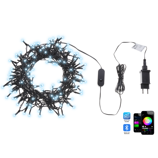 Smart LED Lichterkette 200 Lichter mehrfarbig mit App-Steuerung 2700 cm IGALIKU