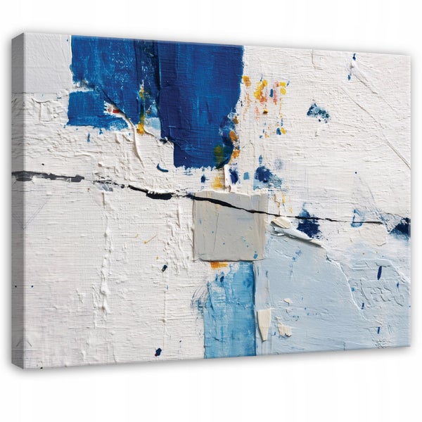 Abstraktes Gemälde mit geometrischen Formen auf Leinwand