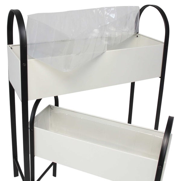 FRANK FLECHTWAREN | Pflanzer Retro, 2er Set, METALL, 45 x 17 x 43,5 cm, 55,5 x 19 x 71 cm