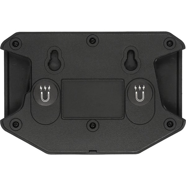 Rückseite einer schwarzen Magnetbefestigung