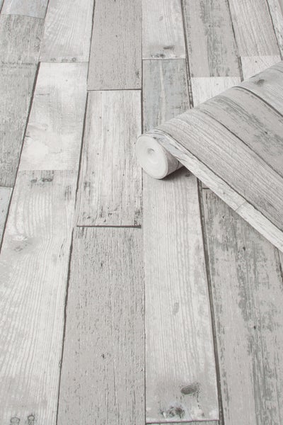 Next Vliestapete | Distressed Wood Plank - Grau - 10mx52cm