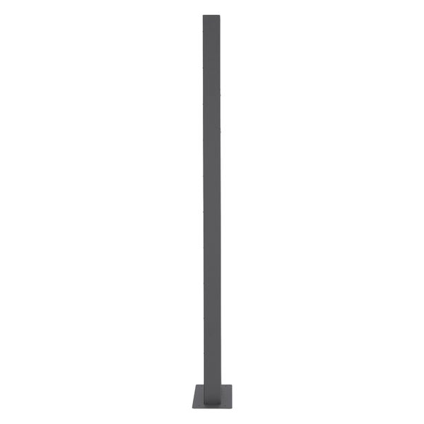 ECD Germany Standbriefkasten mit Zeitungsfach, Freistehender Briefkasten Standfuß, Briefkastenanlage, Briefkastenständer Anthrazit 170cm, Postkasten Anthrazit 37x11x36,5cm, Edelstahl Pulverbeschichtet