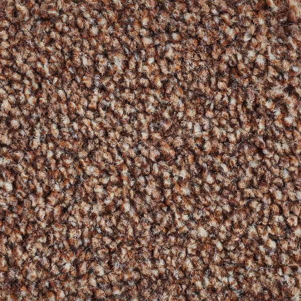 Velours Teppichboden Meterware braun für Treppen und Stuhlrollen im Wohnbereich Auslegware 500 cm Breite (Meterware)