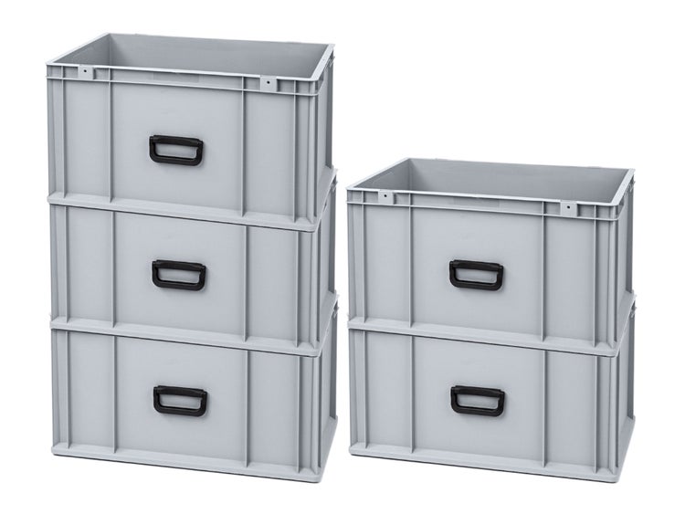 PROREGAL Spar Set 5x Eurobox Nextgen Portable Uno HxBxT 32 x 40 x 60 cm 65 Liter Eurobehälter Transportbox Transportbehälter Stapelbehälter