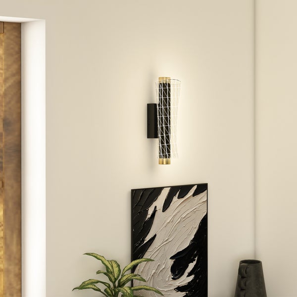 Dekorative Zimmerpflanze Monstera in einem Wohnraum mit Bücherregal und Sofa