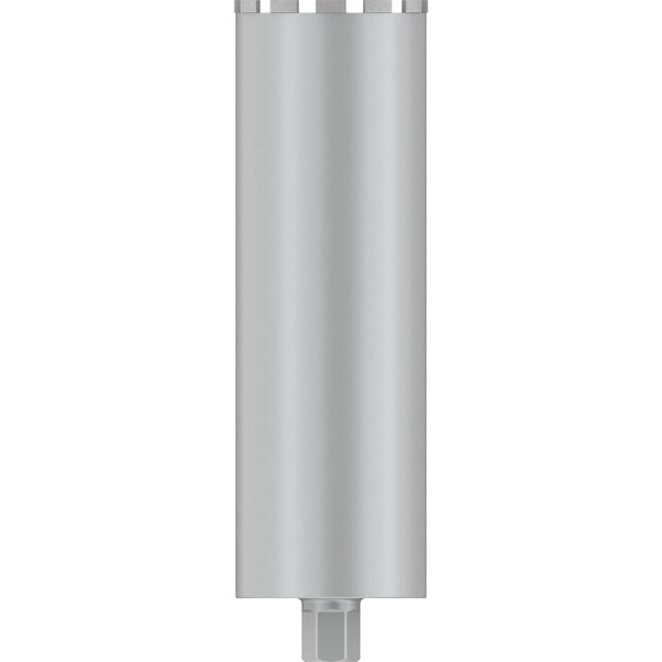 Weihnachtsdekoration mit Blumen, Tannenzapfen, Rehfigur und Weihnachtskugeln auf hellem Holzgrund