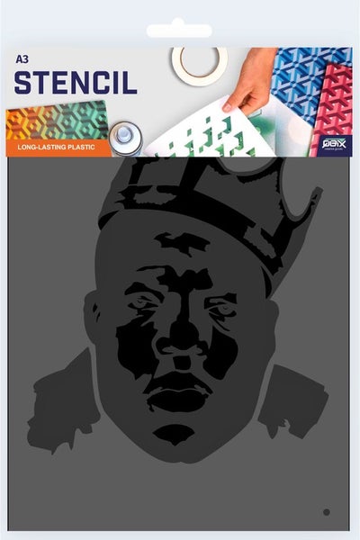 Notorious B.I.G. Vorlage - 2 Schichten Kunststoff A3 Schablone - Kinderfreundliche Vorlage, geeignet für Graffiti, Airbrush, Malerei, Wände, Möbel, Kuchen und andere Zwecke