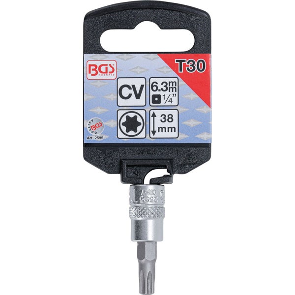 BGS technic Torx Bit mit T30 Profil und 6.3 Millimeter Aufnahme