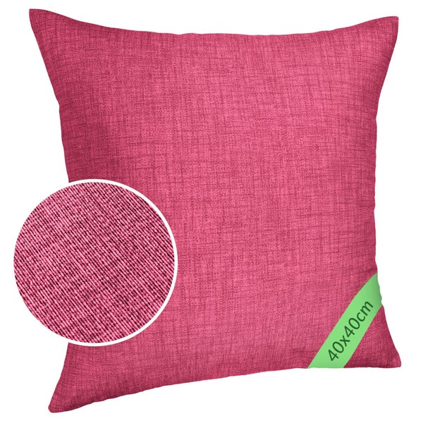 Kissenhülle Fuchsia 40x40cm ohne Füllung Leinenoptik
