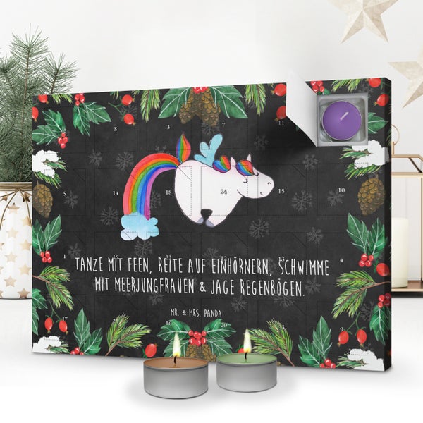 Mr. & Mrs. Panda Duftkerzen Adventskalender Einhorn Pegasus - Schwarz
