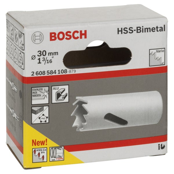 Bosch Lochsäge HSS-Bimetall für Standardadapter 30 mm 1 3/16 - 2608584108
